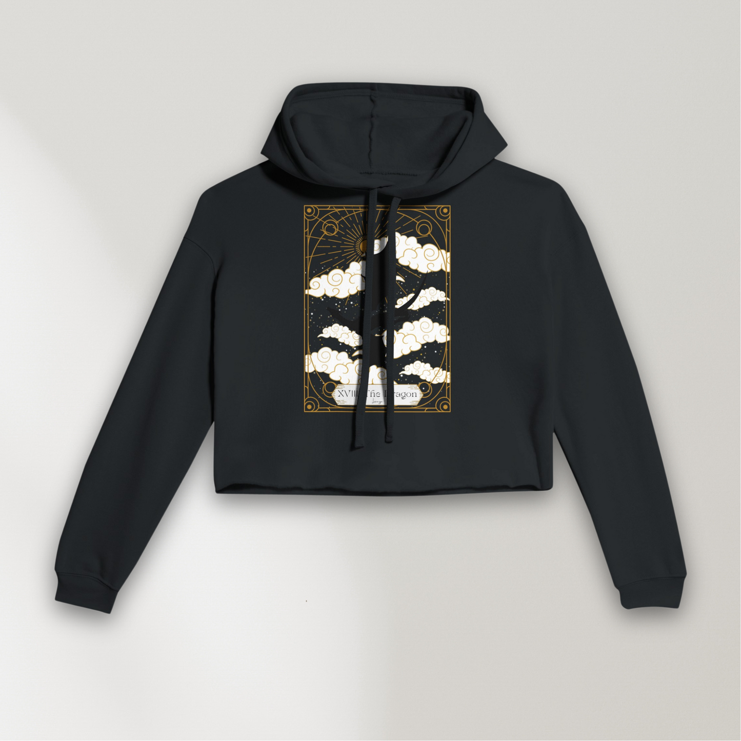 Hoodie Cropped I Tarocchi - XVIII. The Dragon